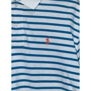 Vintage Polo Ralph Lauren Striped Polo USA Made Yellow Purple Teal Men’s L